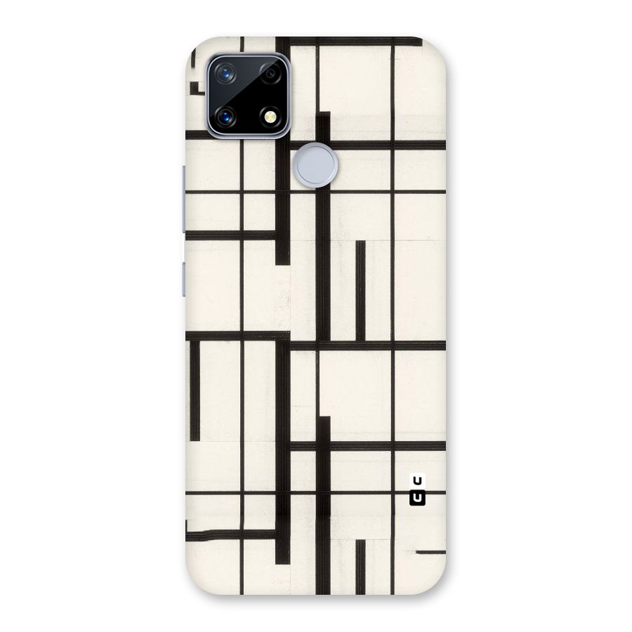 Black Unsymmetry Back Case for Realme Narzo 20