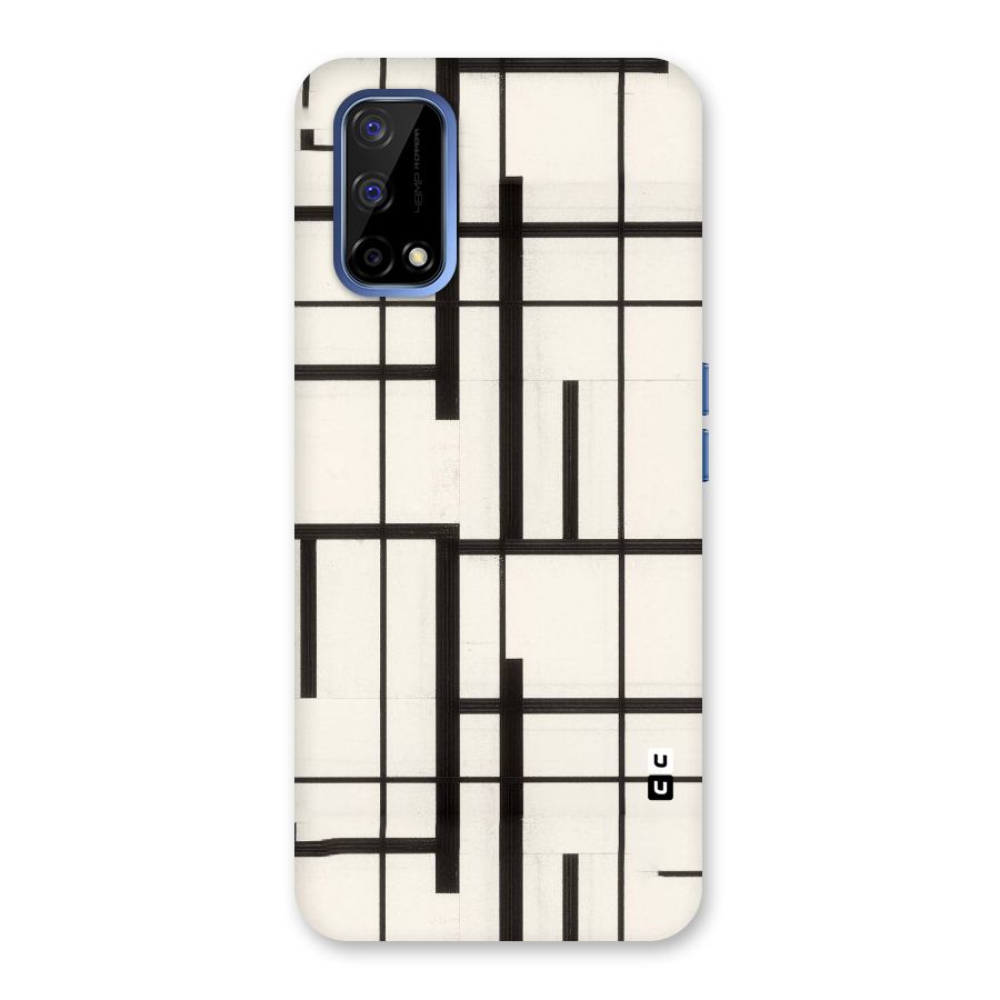 Black Unsymmetry Back Case for Realme Narzo 30 Pro