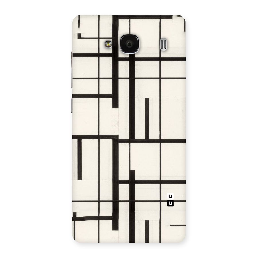 Black Unsymmetry Back Case for Redmi 2