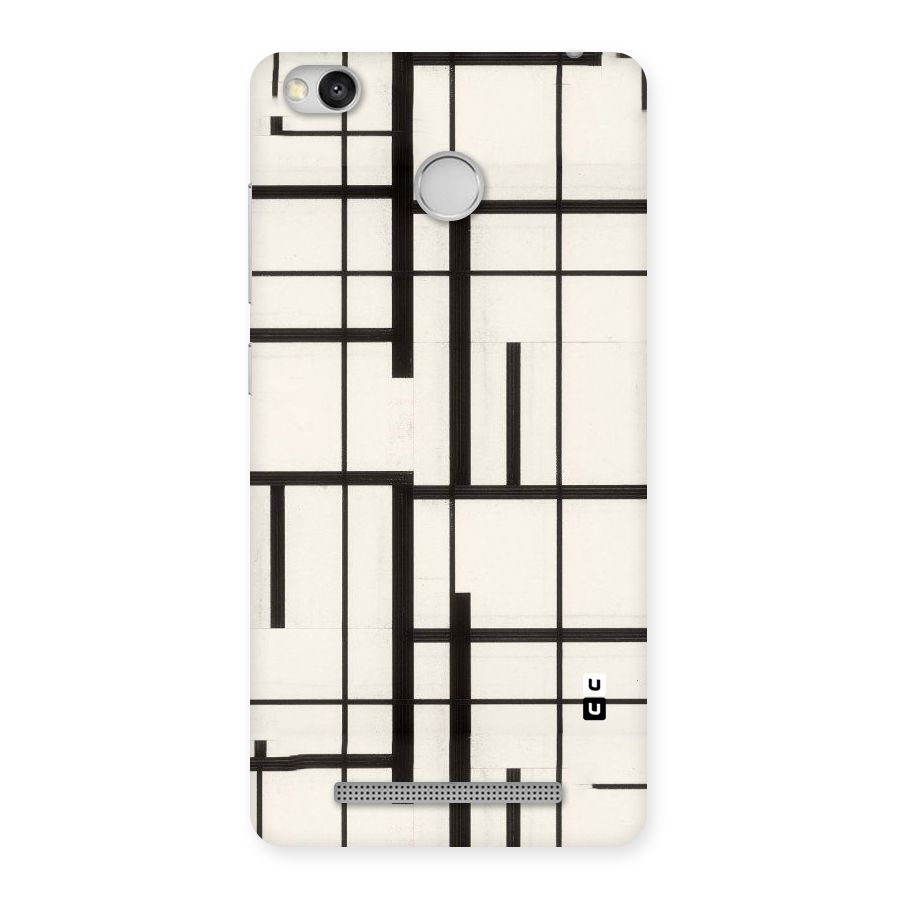 Black Unsymmetry Back Case for Redmi 3S Prime