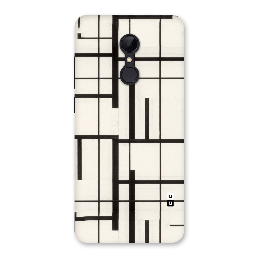 Black Unsymmetry Back Case for Redmi 5