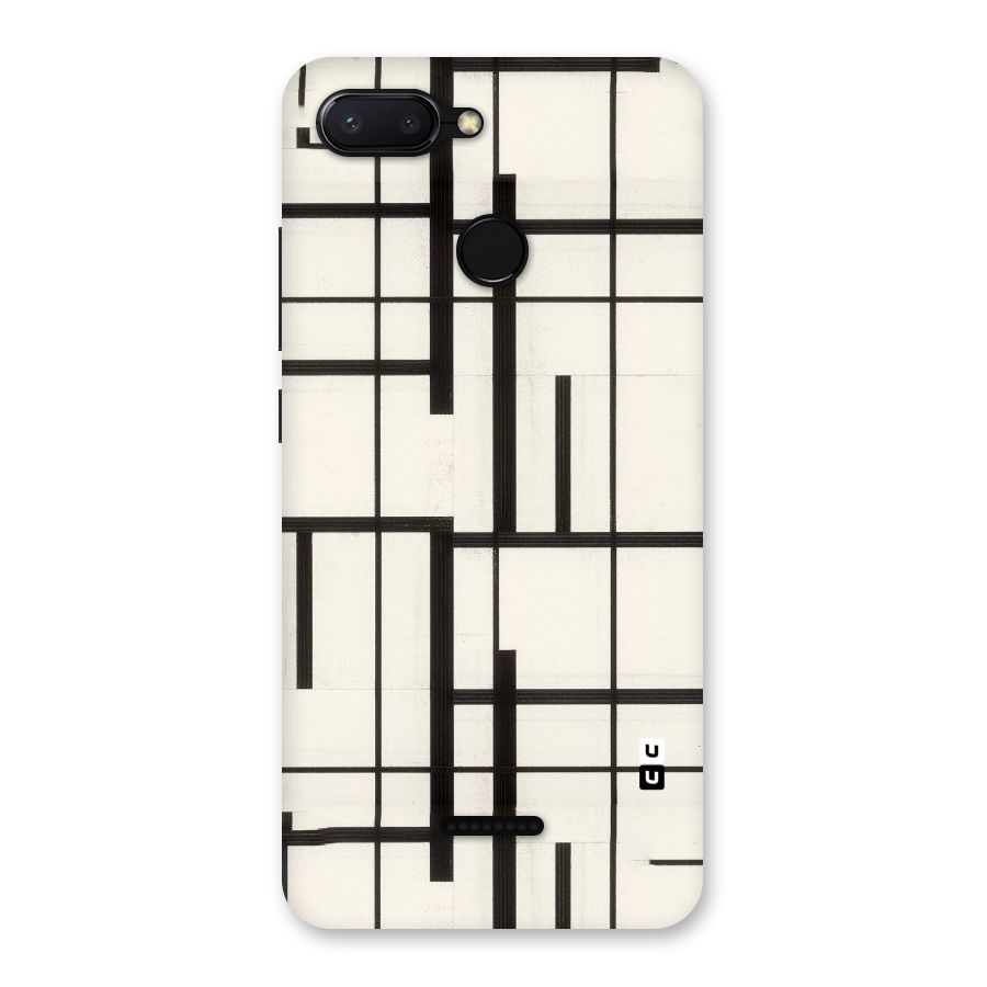 Black Unsymmetry Back Case for Redmi 6