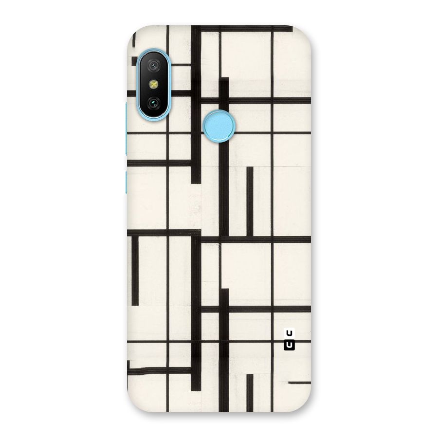Black Unsymmetry Back Case for Redmi 6 Pro