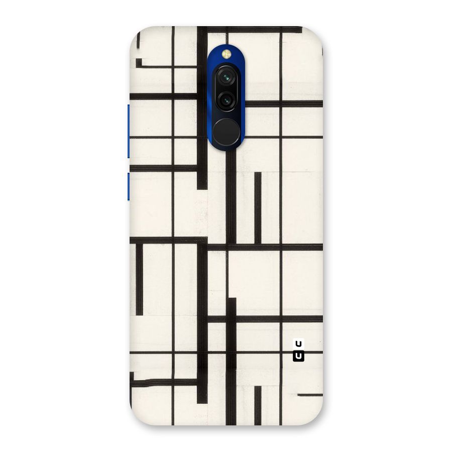 Black Unsymmetry Back Case for Redmi 8