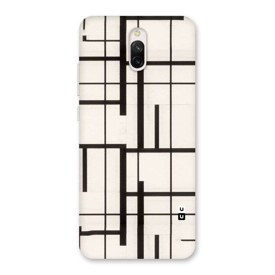 Black Unsymmetry Back Case for Redmi 8A Dual