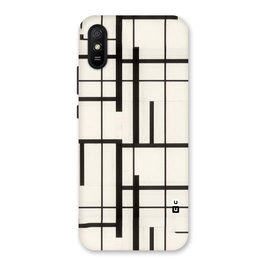 Black Unsymmetry Back Case for Redmi 9A