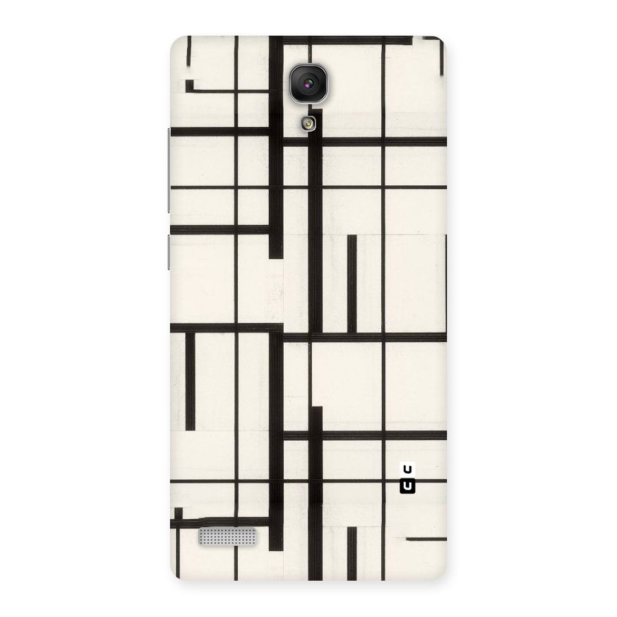 Black Unsymmetry Back Case for Redmi Note