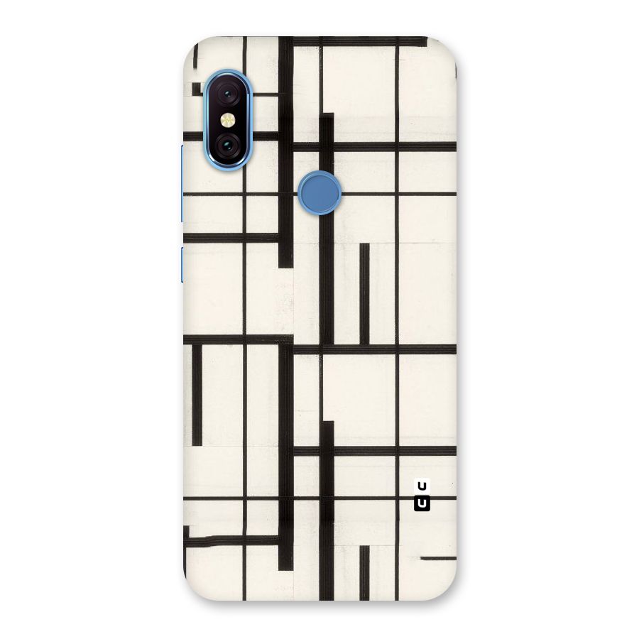 Black Unsymmetry Back Case for Redmi Note 6 Pro