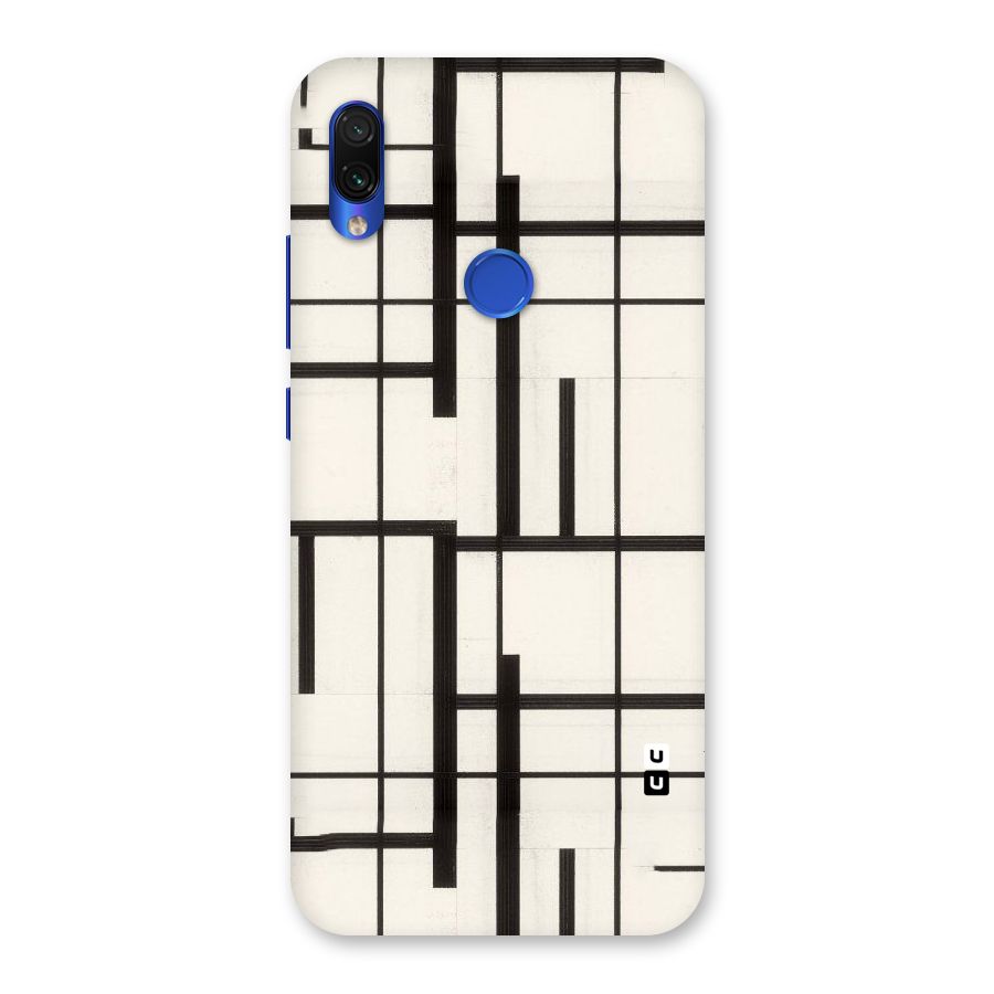 Black Unsymmetry Back Case for Redmi Note 7S