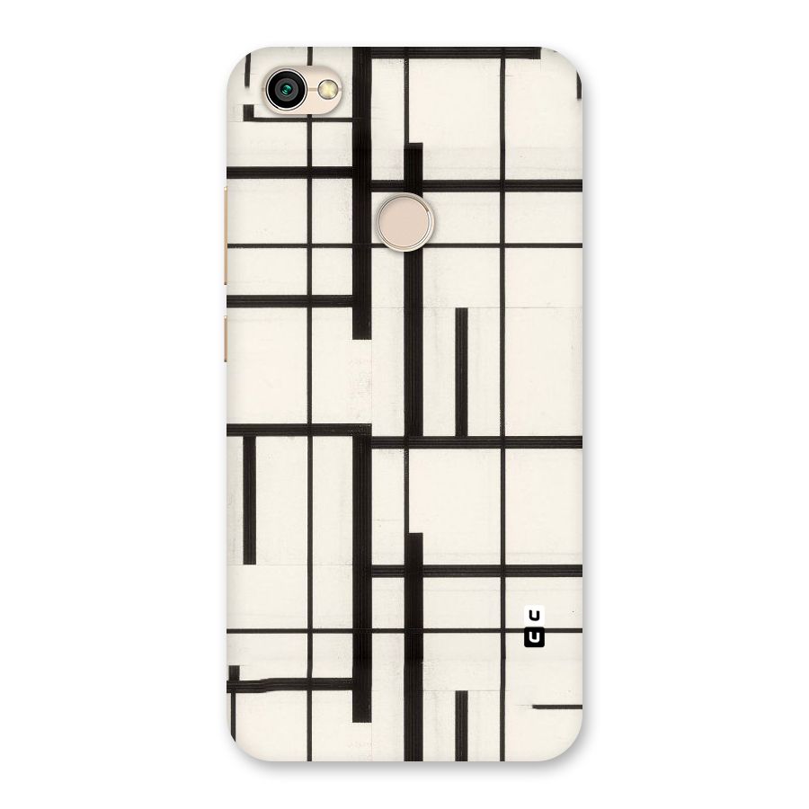 Black Unsymmetry Back Case for Redmi Y1 2017