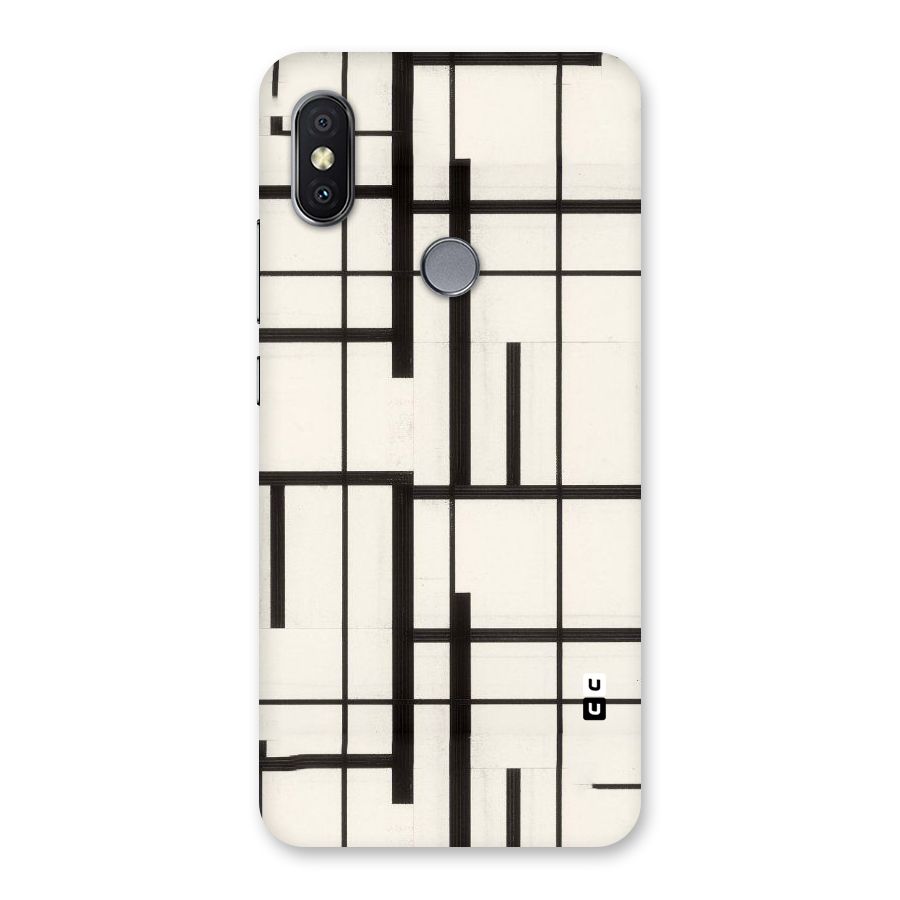 Black Unsymmetry Back Case for Redmi Y2