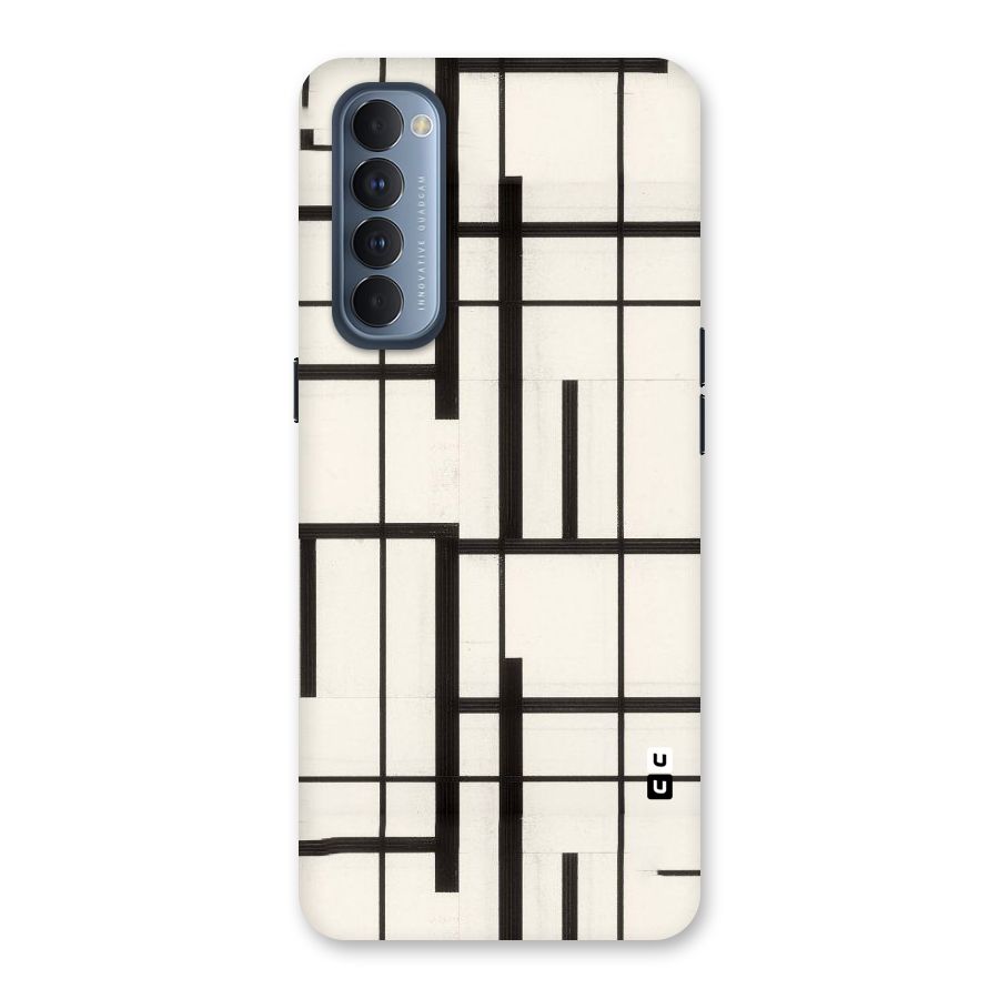 Black Unsymmetry Back Case for Reno4 Pro