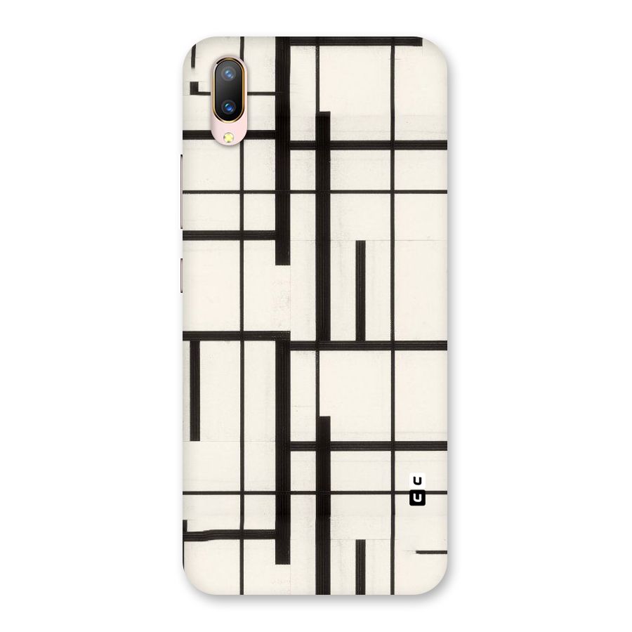 Black Unsymmetry Back Case for Vivo V11 Pro