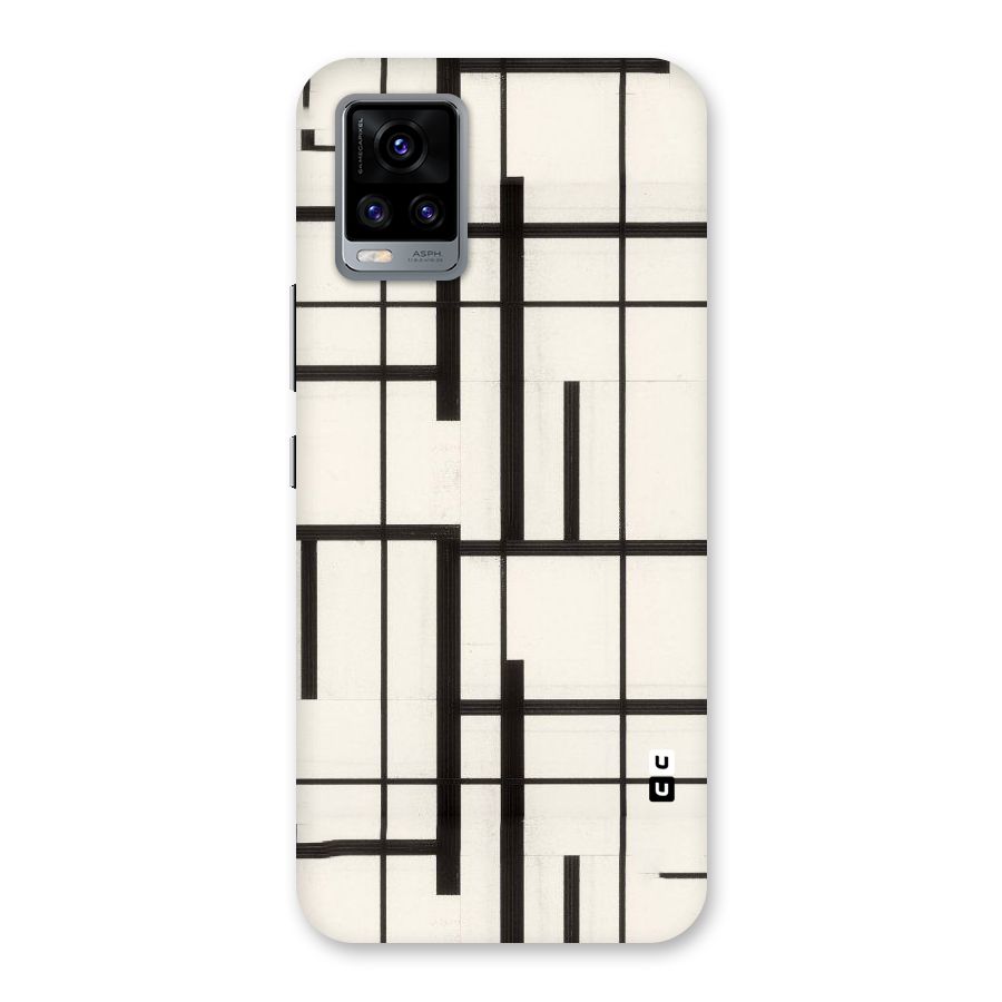 Black Unsymmetry Back Case for Vivo V20