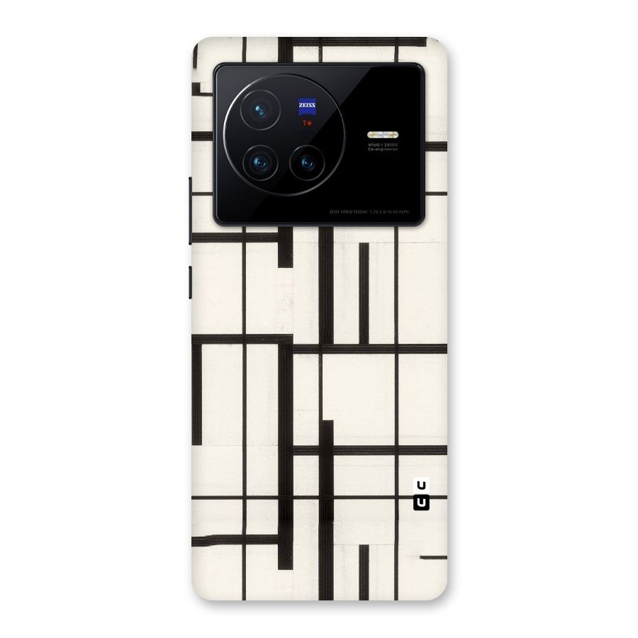 Black Unsymmetry Back Case for Vivo X80