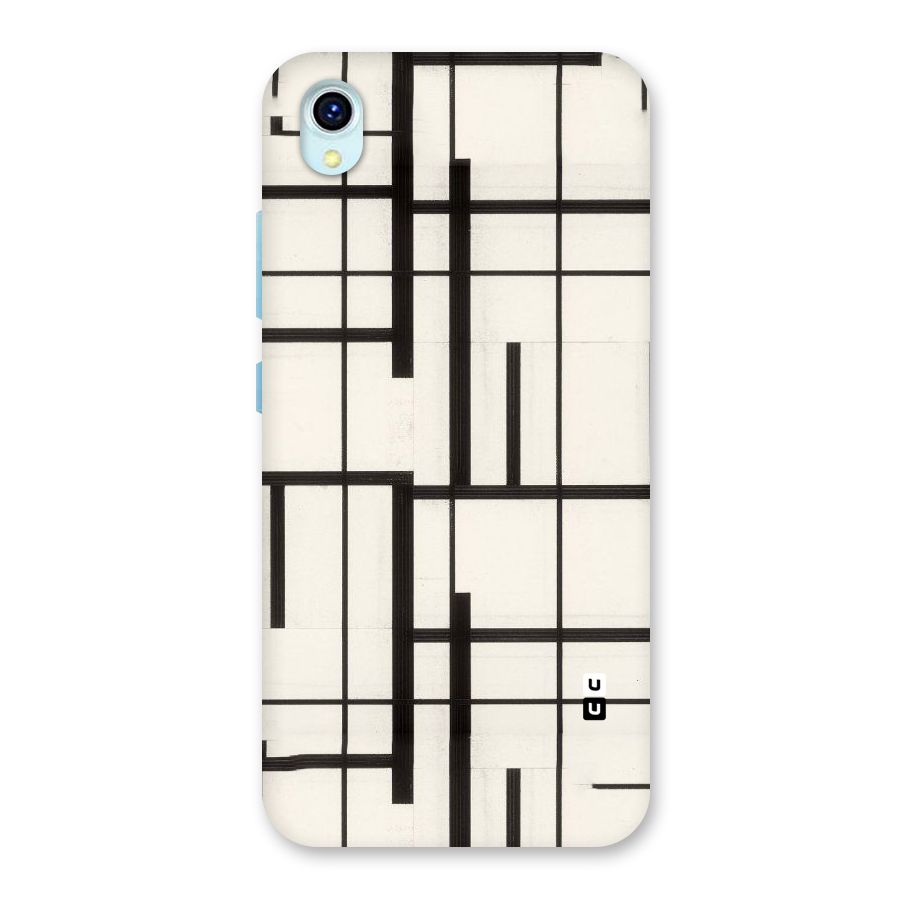 Black Unsymmetry Back Case for Vivo Y1s