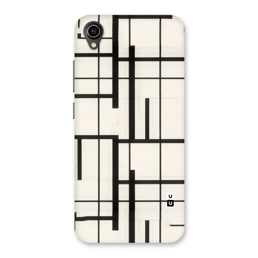 Black Unsymmetry Back Case for Vivo Y90