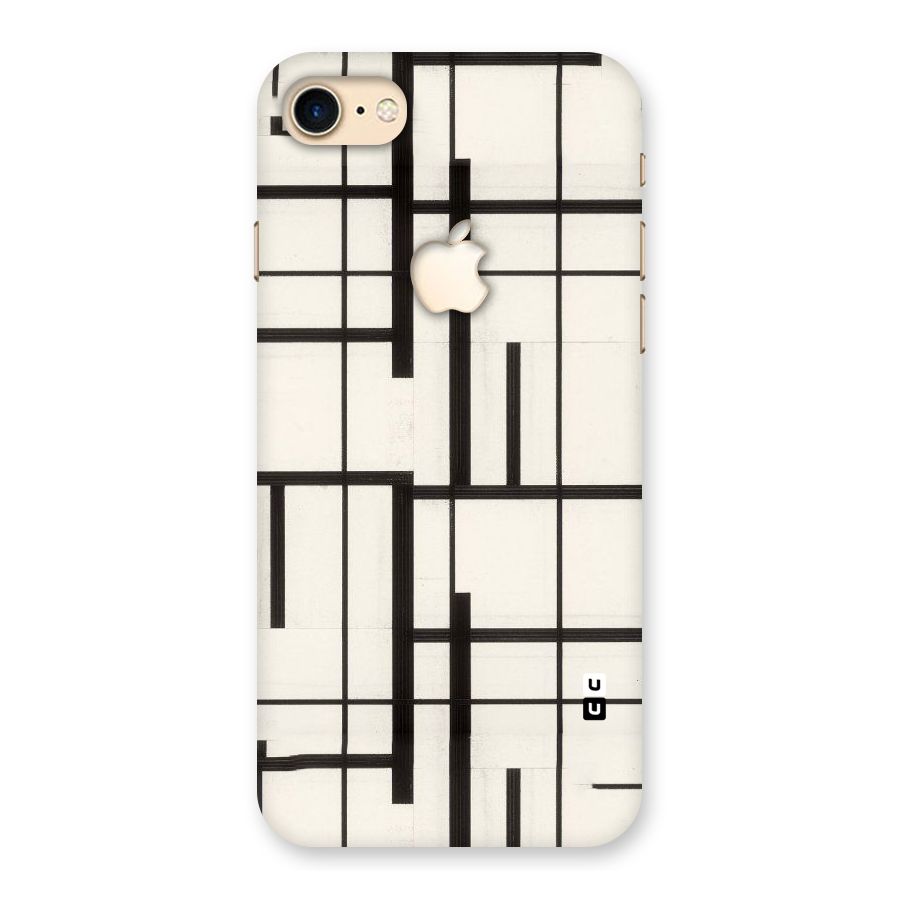 Black Unsymmetry Back Case for iPhone 7 Apple Cut