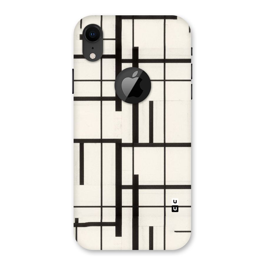Black Unsymmetry Back Case for iPhone XR Logo Cut