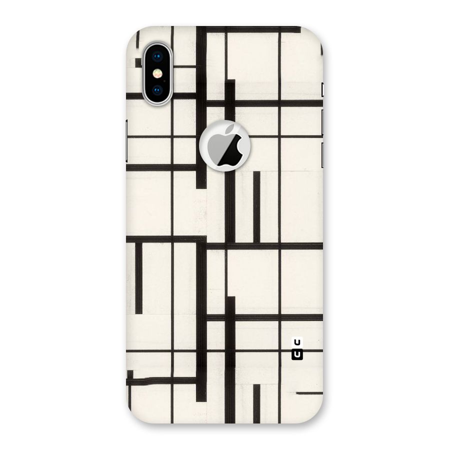Black Unsymmetry Back Case for iPhone X Logo Cut