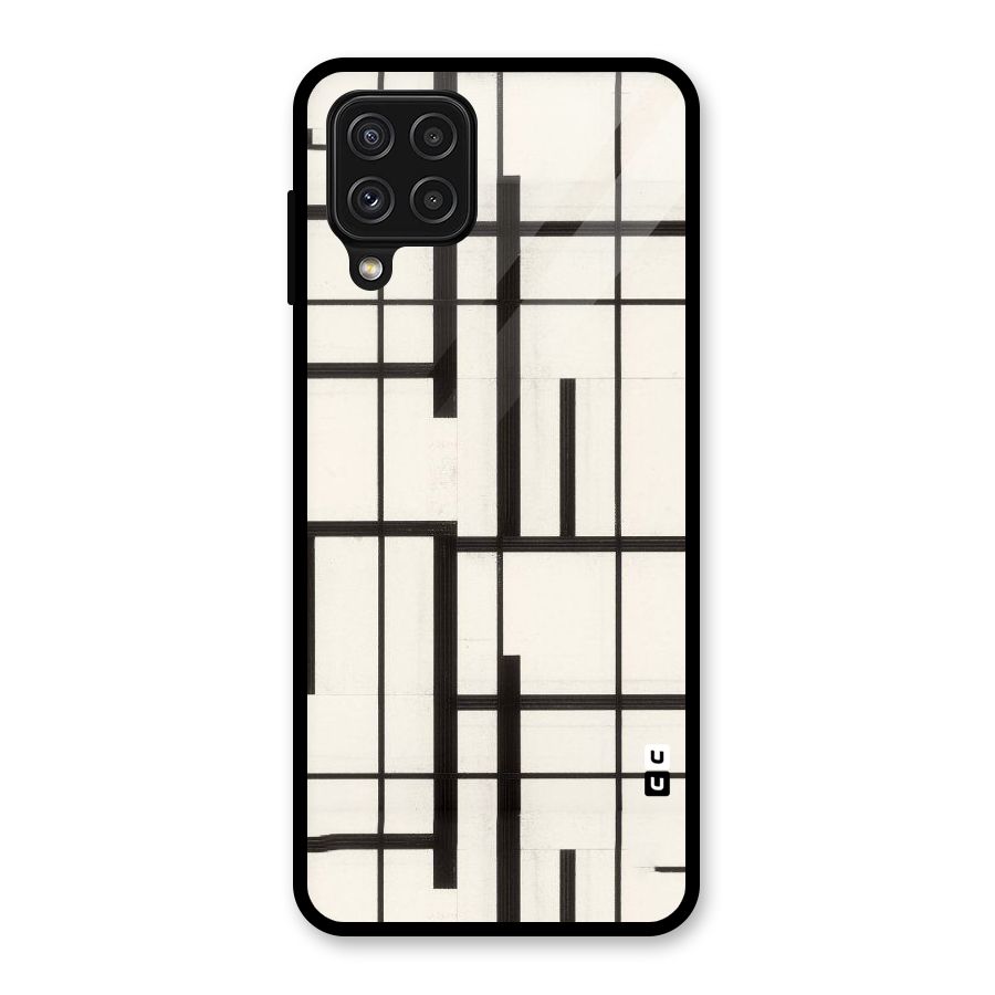 Black Unsymmetry Glass Back Case for Galaxy A22 4G