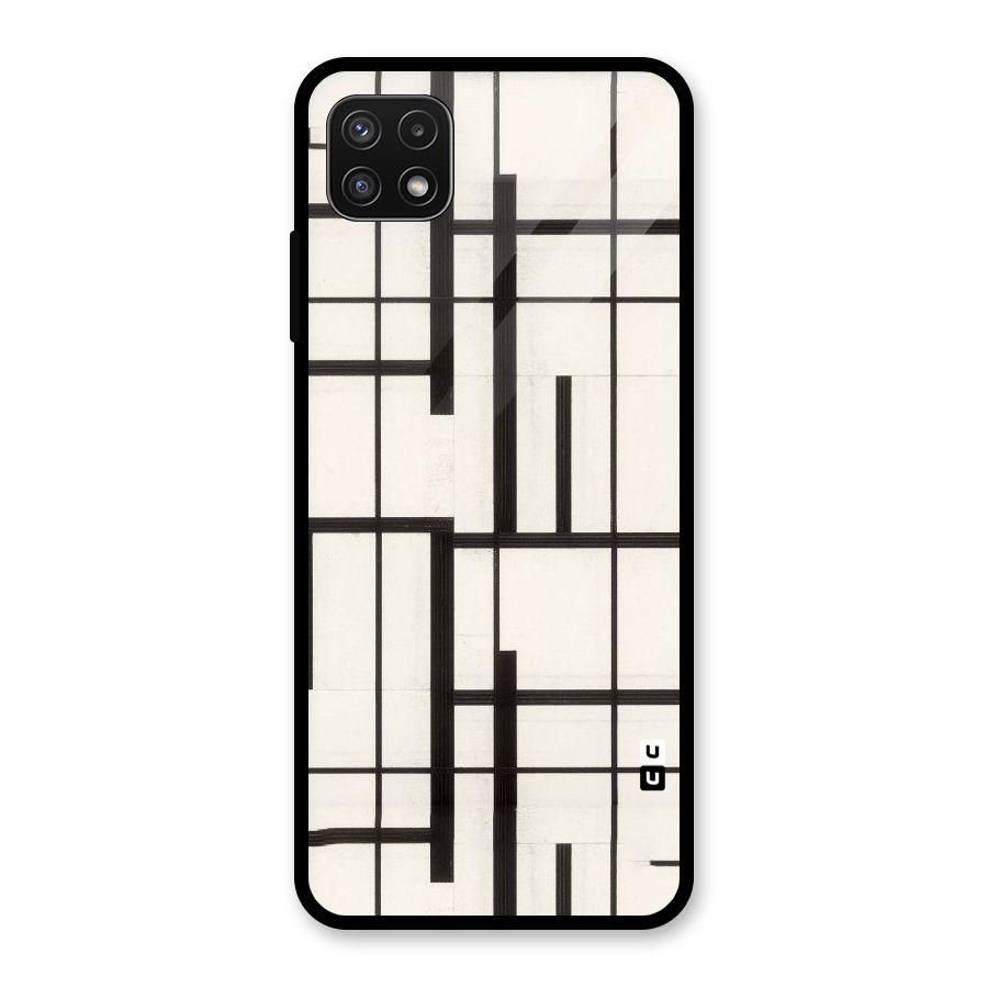 Black Unsymmetry Glass Back Case for Galaxy A22 5G