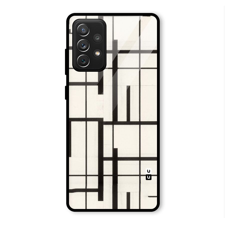 Black Unsymmetry Glass Back Case for Galaxy A72