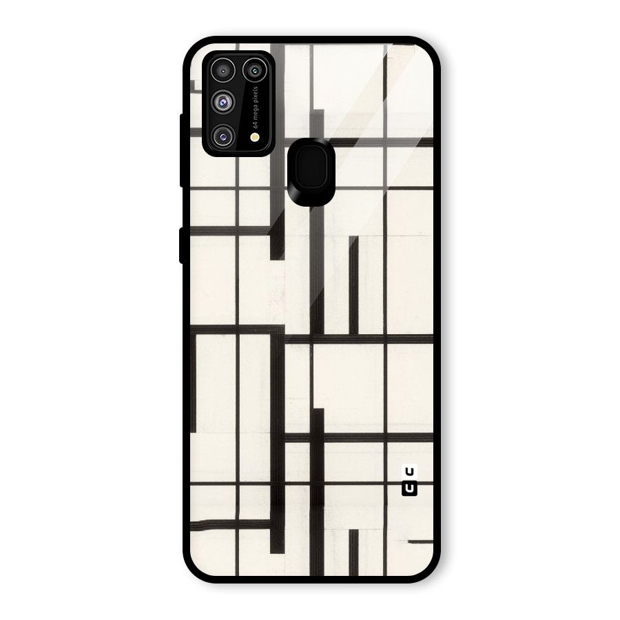 Black Unsymmetry Glass Back Case for Galaxy F41