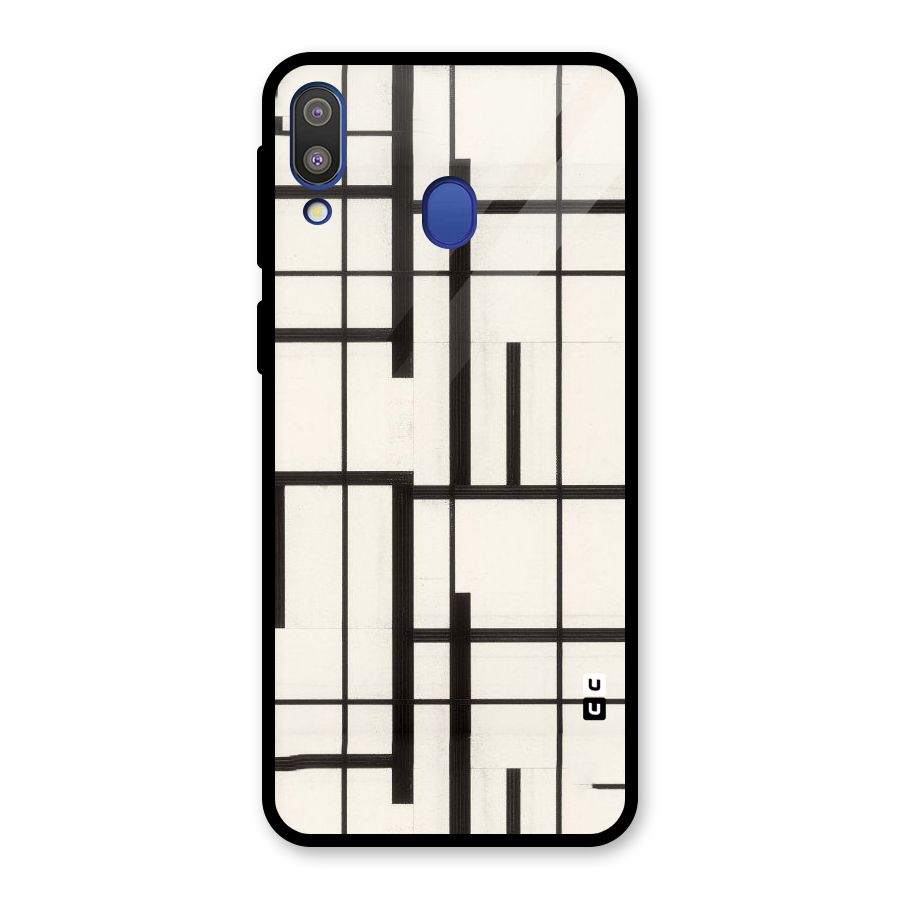 Black Unsymmetry Glass Back Case for Galaxy M20