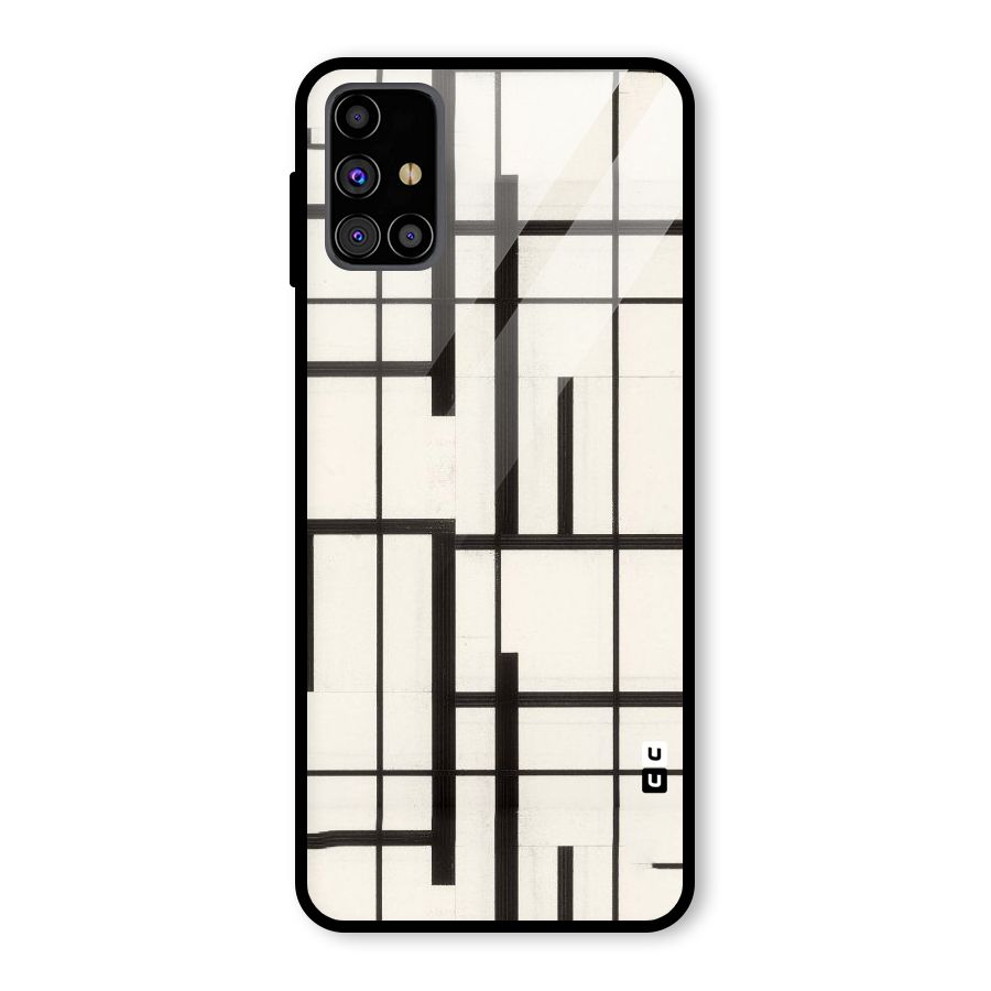 Black Unsymmetry Glass Back Case for Galaxy M31s