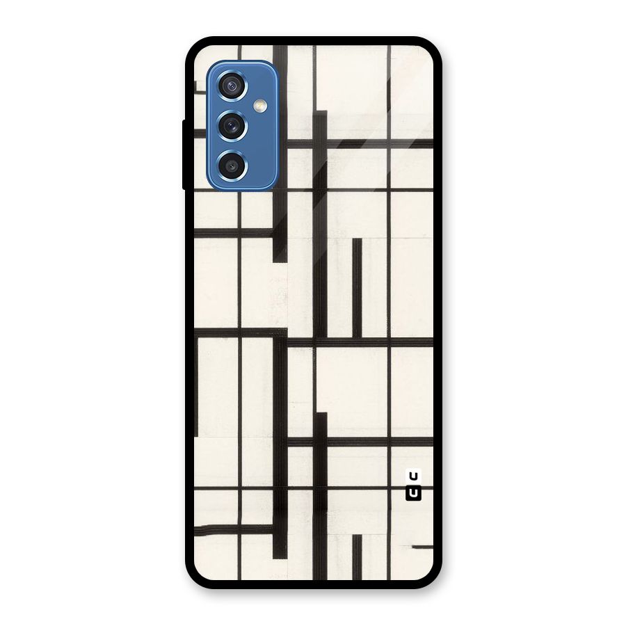 Black Unsymmetry Glass Back Case for Galaxy M52 5G