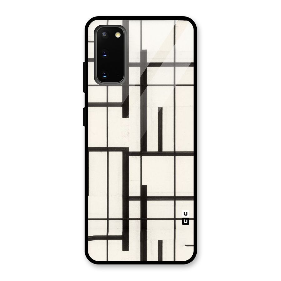Black Unsymmetry Glass Back Case for Galaxy S20
