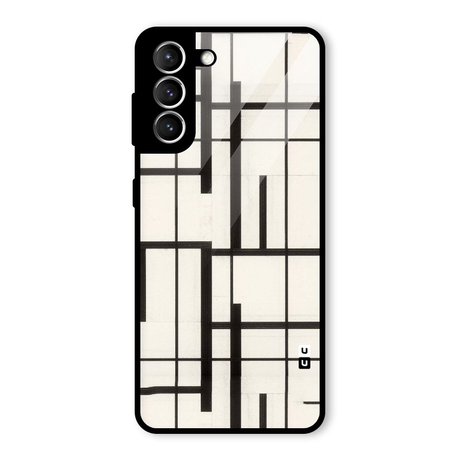 Black Unsymmetry Glass Back Case for Galaxy S21 5G