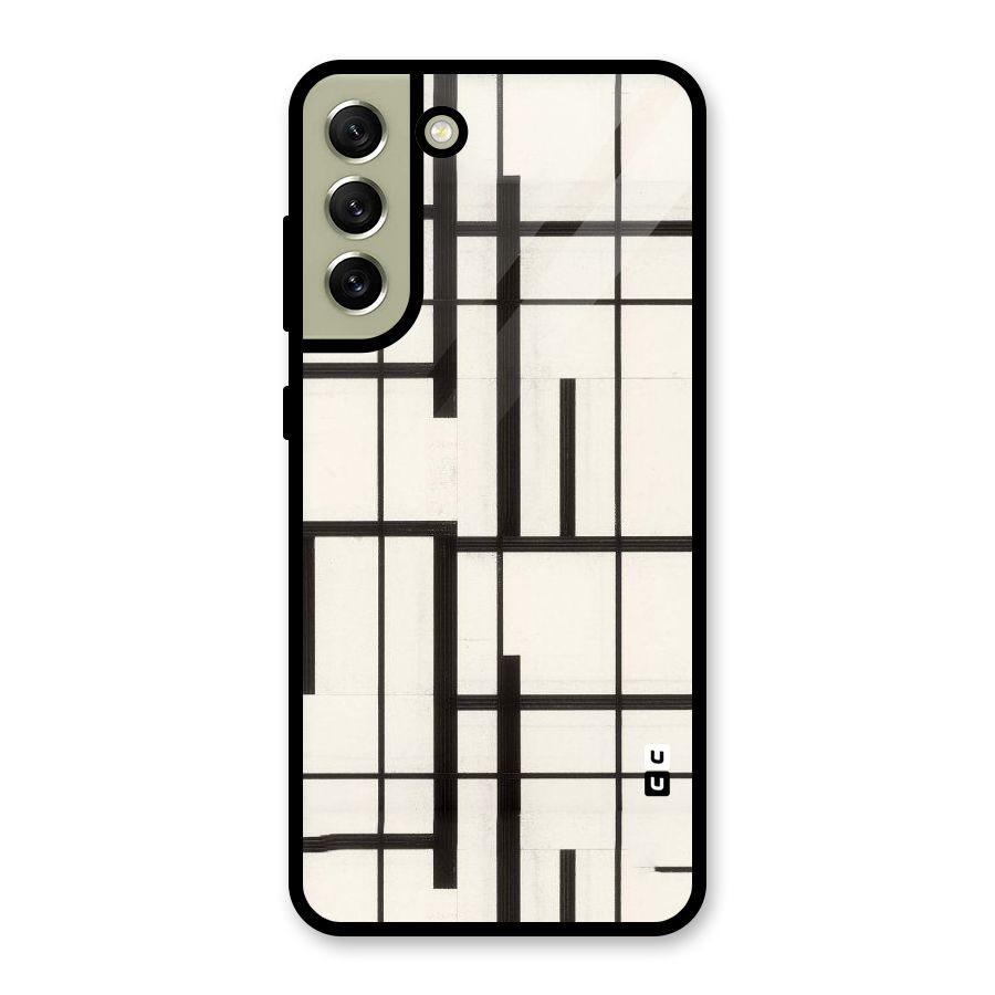 Black Unsymmetry Glass Back Case for Galaxy S21 FE 5G