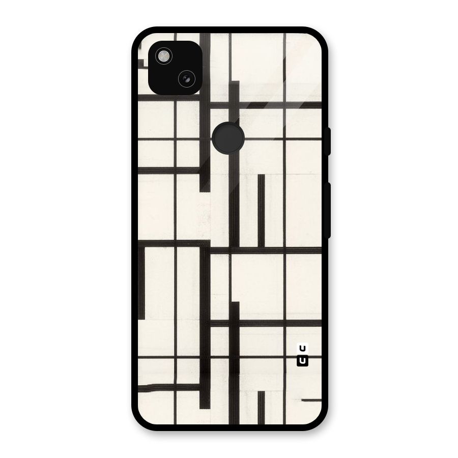 Black Unsymmetry Glass Back Case for Google Pixel 4a