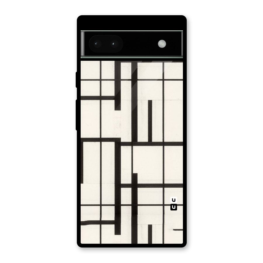 Black Unsymmetry Glass Back Case for Google Pixel 6a
