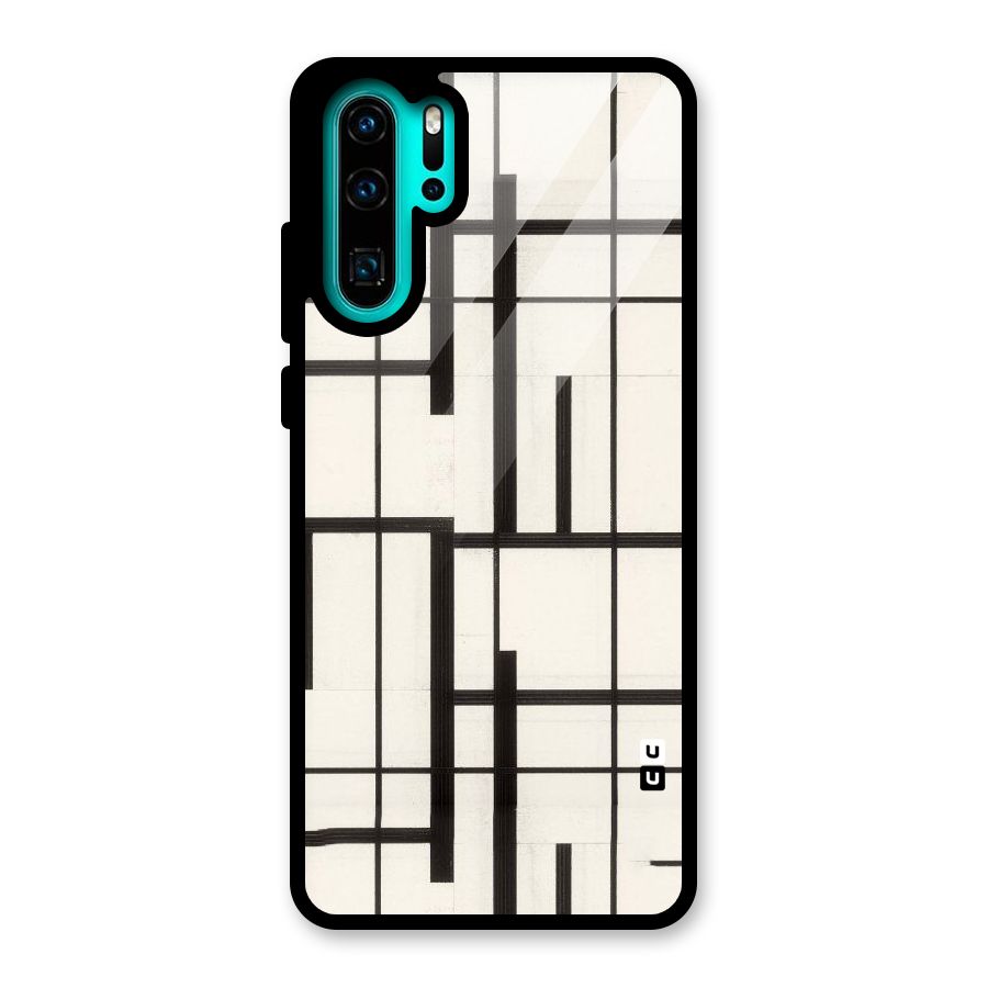 Black Unsymmetry Glass Back Case for Huawei P30 Pro