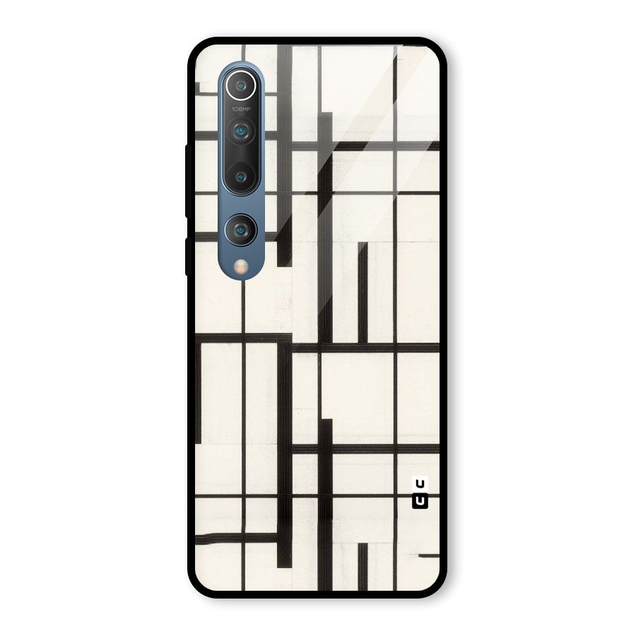 Black Unsymmetry Glass Back Case for Mi 10