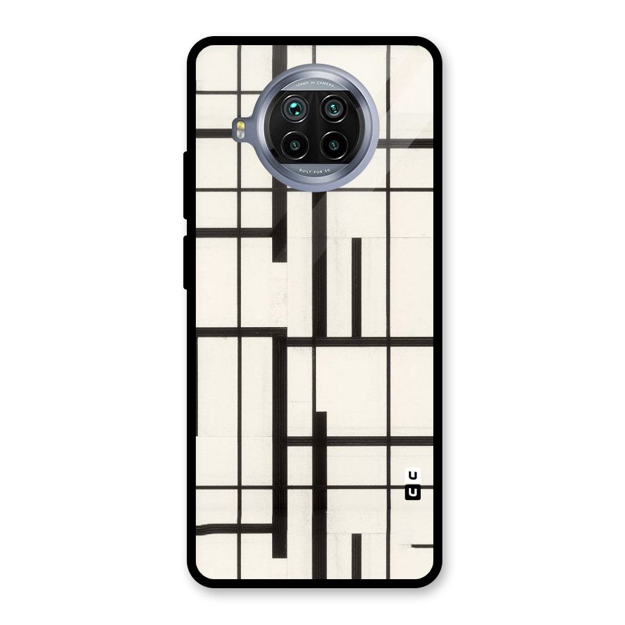 Black Unsymmetry Glass Back Case for Mi 10i