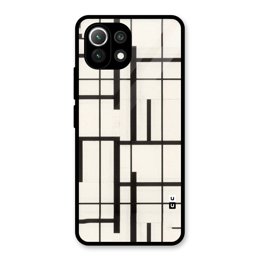 Black Unsymmetry Glass Back Case for Mi 11 Lite NE 5G