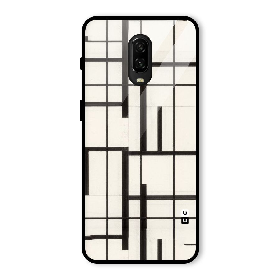 Black Unsymmetry Glass Back Case for OnePlus 6T