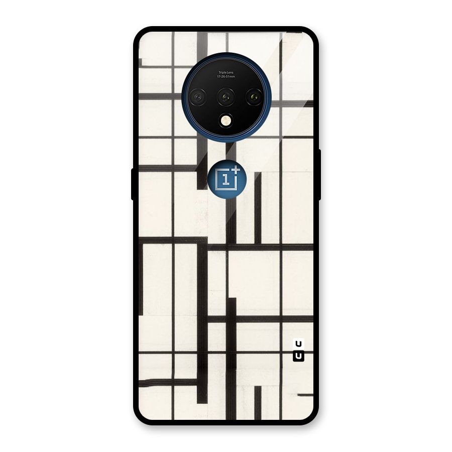 Black Unsymmetry Glass Back Case for OnePlus 7T