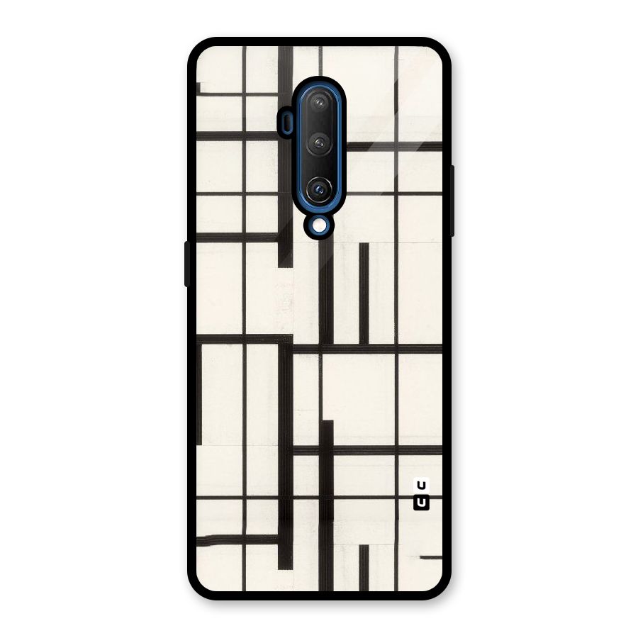 Black Unsymmetry Glass Back Case for OnePlus 7T Pro