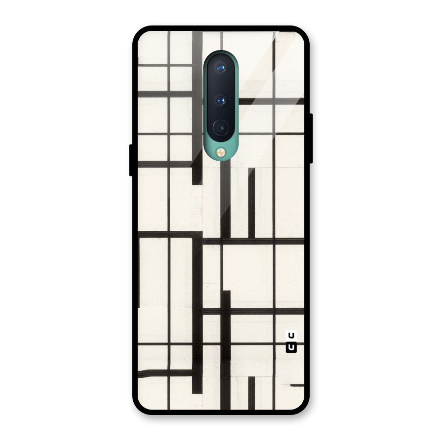 Black Unsymmetry Glass Back Case for OnePlus 8