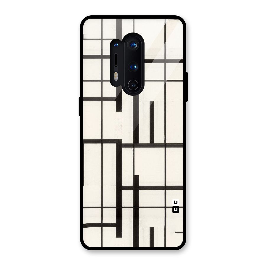 Black Unsymmetry Glass Back Case for OnePlus 8 Pro