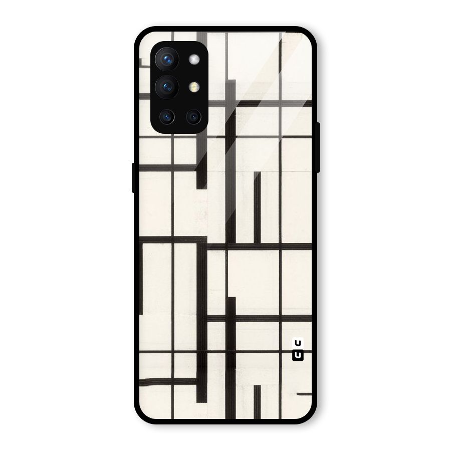 Black Unsymmetry Glass Back Case for OnePlus 9R