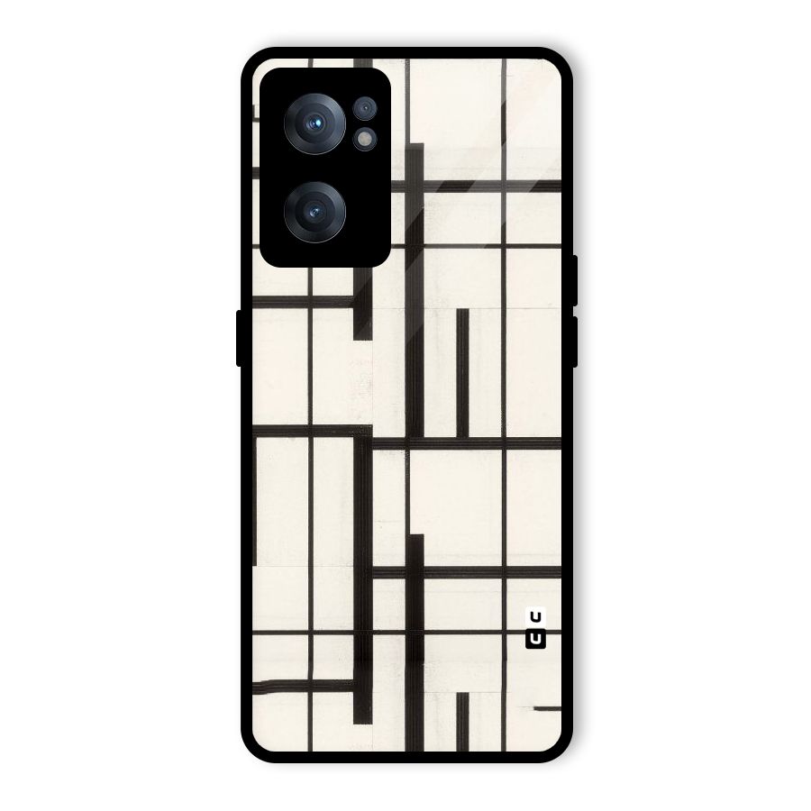 Black Unsymmetry Glass Back Case for OnePlus Nord CE 2 5G