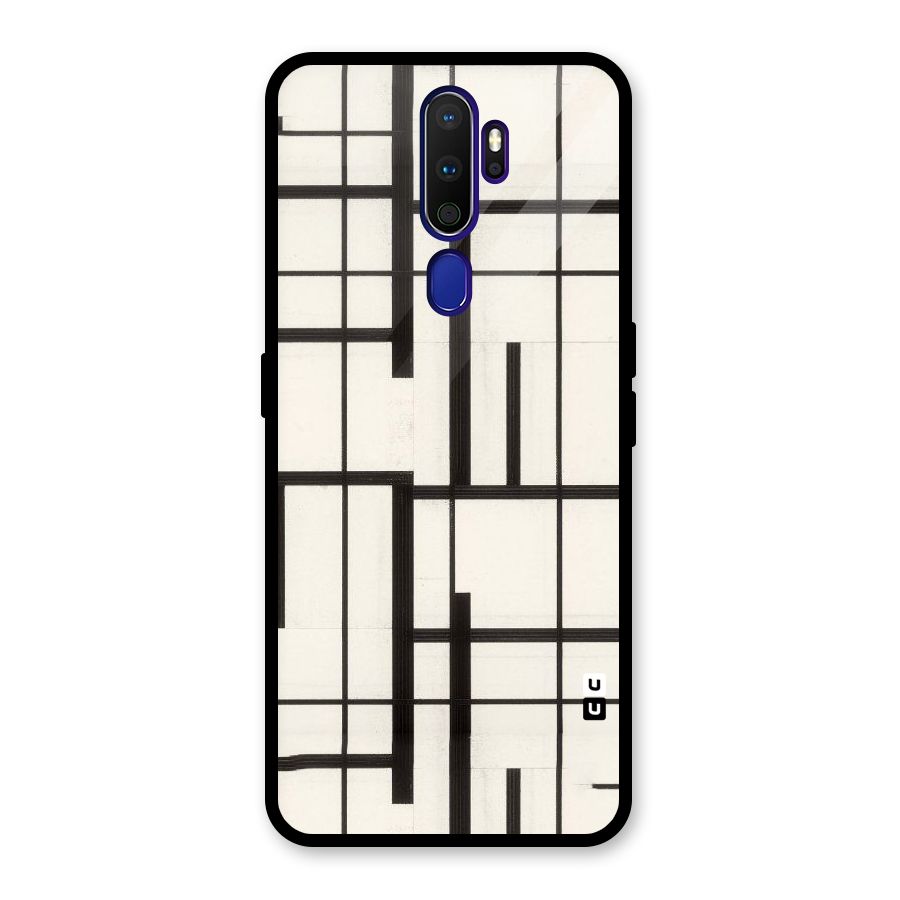 Black Unsymmetry Glass Back Case for Oppo A9 (2020)