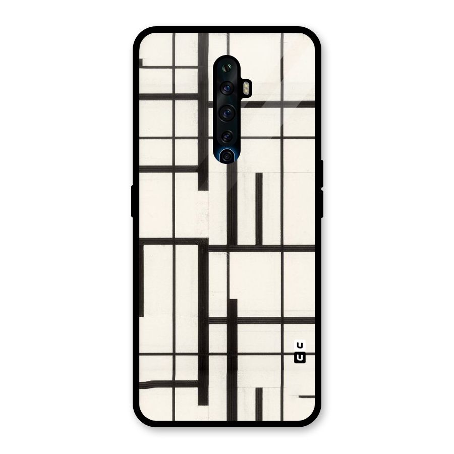 Black Unsymmetry Glass Back Case for Oppo Reno2 F