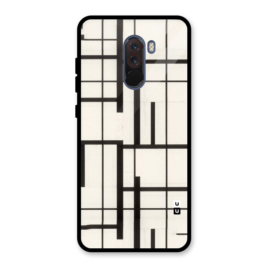 Black Unsymmetry Glass Back Case for Poco F1